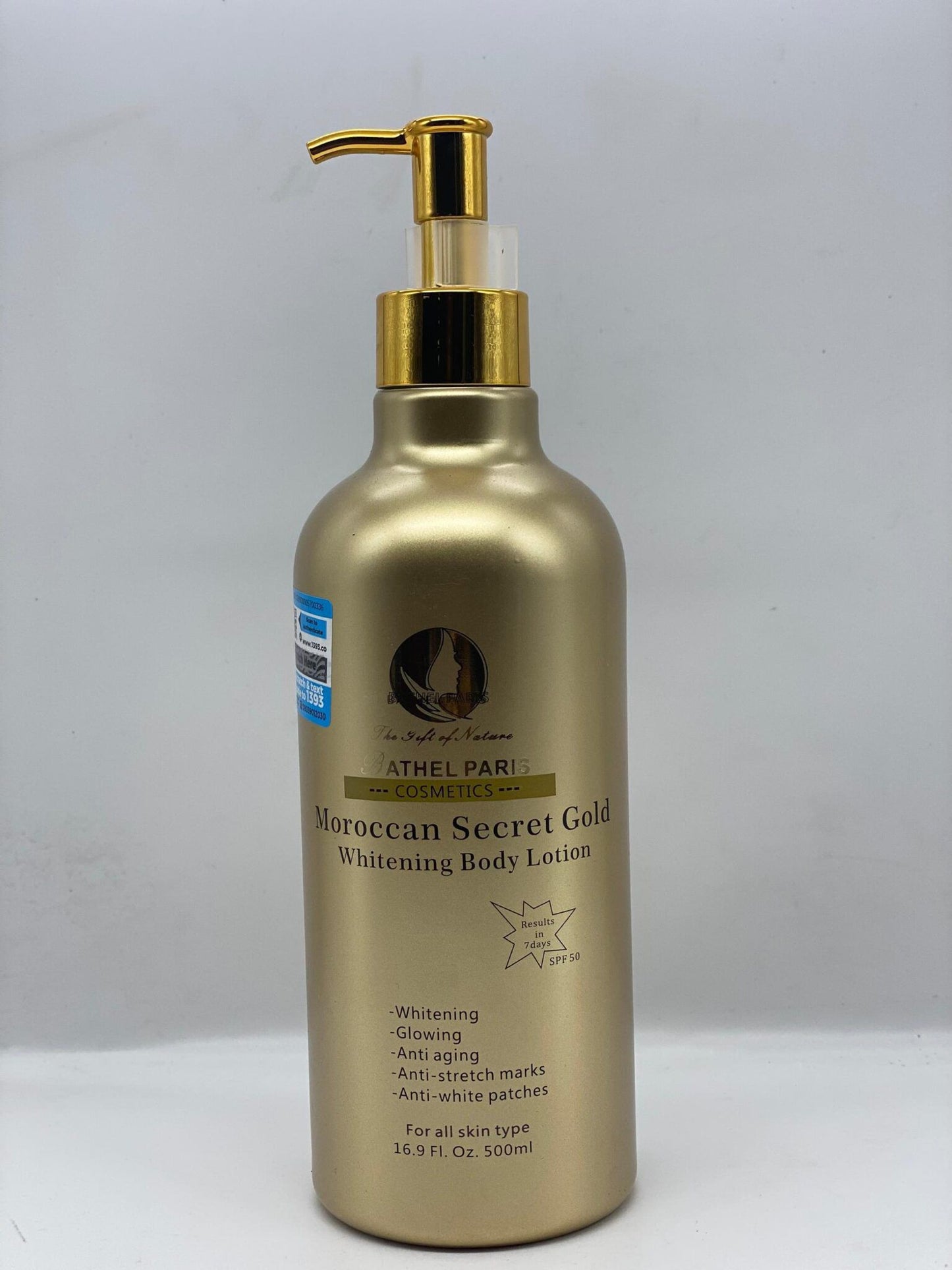 La lotion coLait Corporel L'Or Moroccan Secret BATHEL PARIS