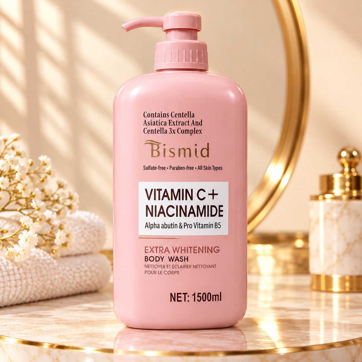 Bismid Vitamin C + Niacinamide – Gel Douche Éclat 1 500 ml