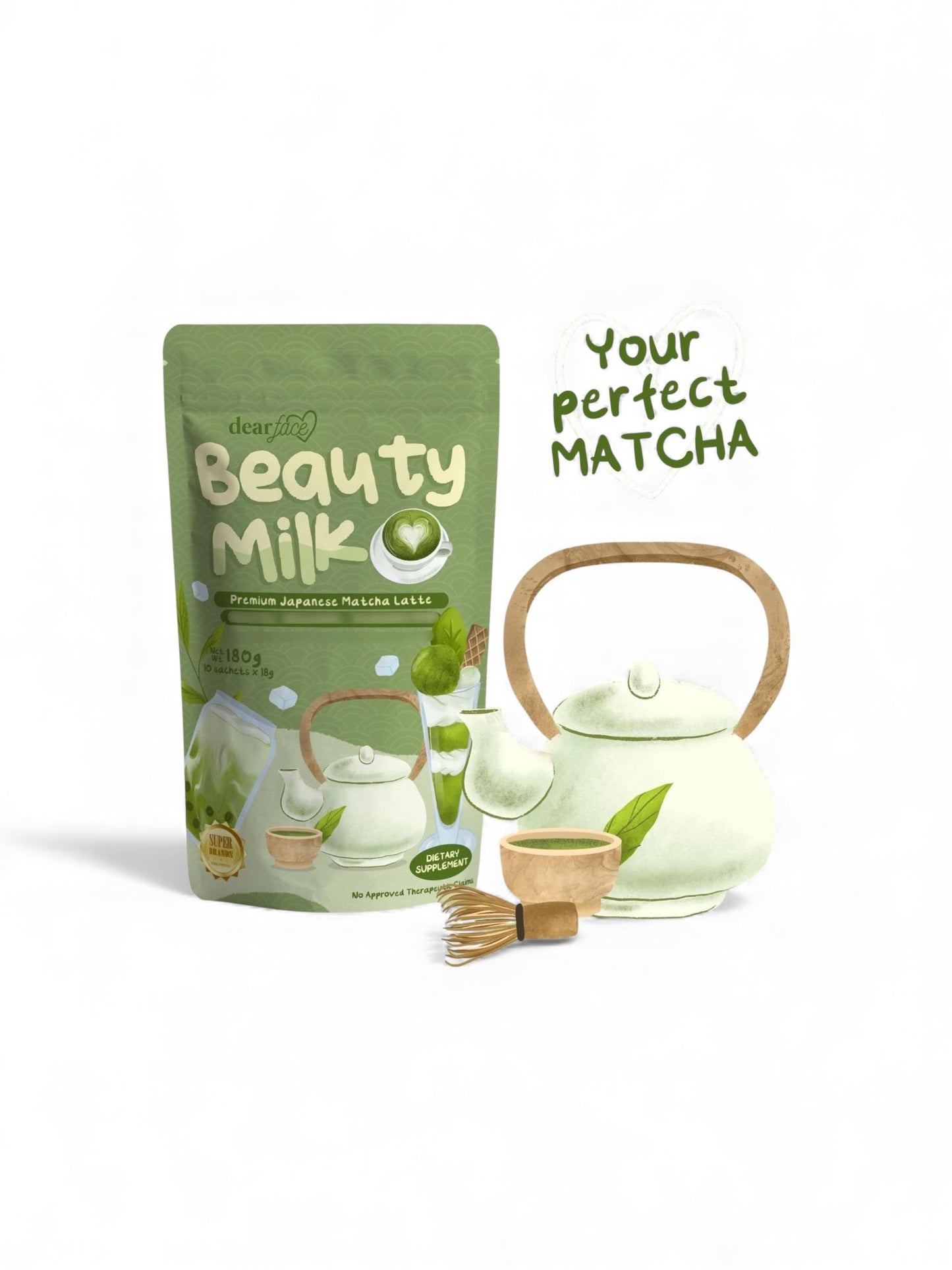DEAR FACE BEAUTY MILK MATCHA